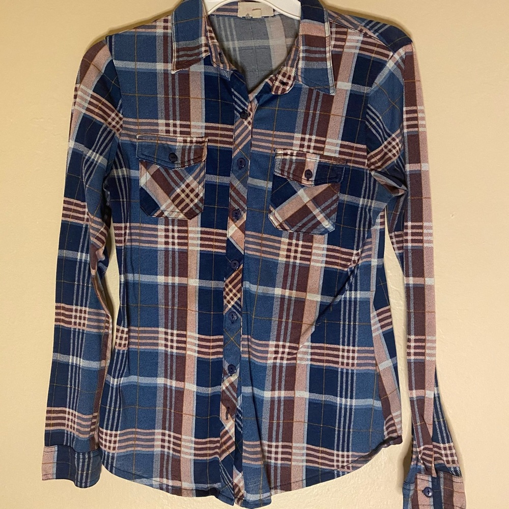 Button up plaid shirt